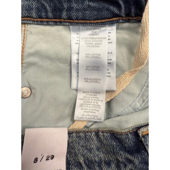 Good American Jeans Womens 8 Good Extreme Barrel High Rise Wide Leg Denim NWT - Picture 11 of 16